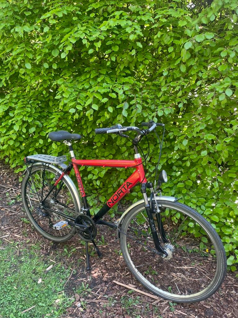 Norta herenfiets, Gebruikt, Velgrem, Versnellingen, 53 tot 57 cm