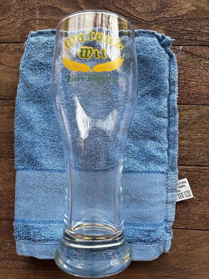 Watou's white - Bière Blanche, Collections, Marques de bière, Utilisé, Verre ou Verres, Autres marques, Enlèvement ou Envoi