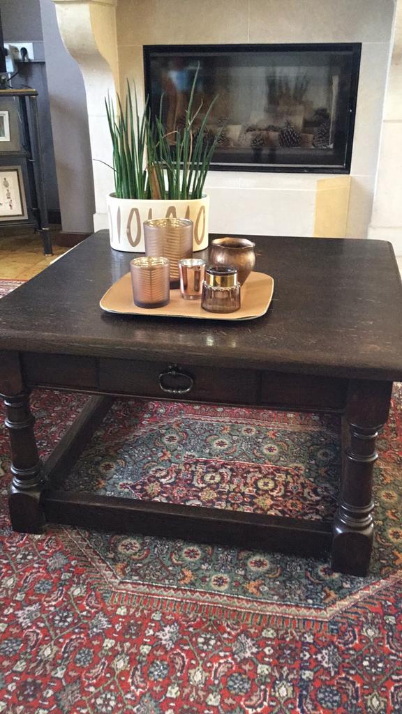 Salontafel massief eik, Ophalen, Gebruikt