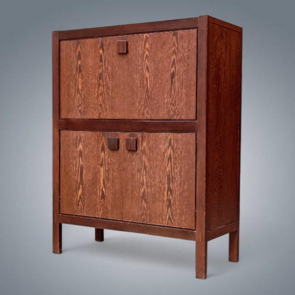 Sideboard Vintage Highboard Bar Brutaliste 1970's, Antiquités & Art, Enlèvement