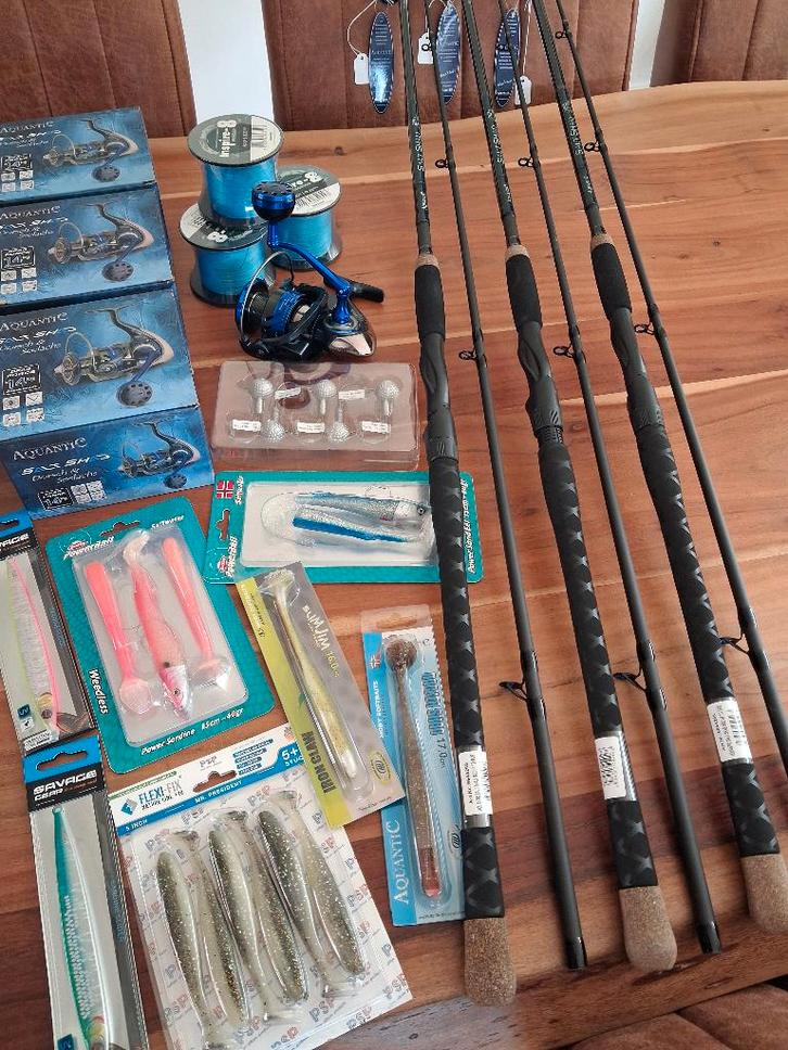 Komplete Kabeljauw/Pollak Spin Set...Noorwegen..., Sports nautiques & Bateaux, Pêche à la ligne | Pêche en mer, Ensemble complet