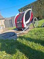 Remorque velo double, Enlèvement, Utilisé, 2 enfants, Bâche