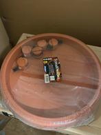 2 x bodem bloempotten met wielen, Tuin en Terras, Ophalen of Verzenden, Nieuw