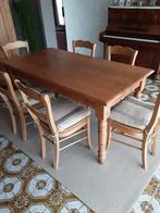 eetkamer tafel, 6 stoelen en dressoir 100€, Ophalen, Overige materialen, Gebruikt, 200 cm of meer