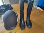 Paardrijlaarzen en helm, Ophalen, Gebruikt, Kinderen, Schoeisel