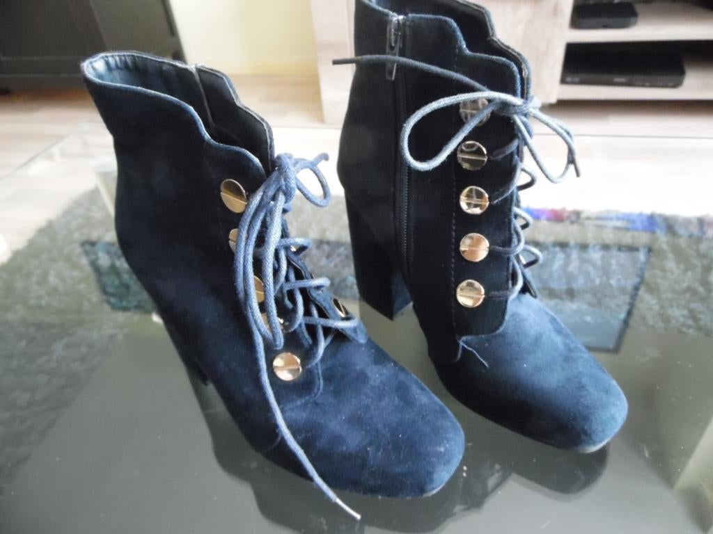 AZAREY LAARZEN, Kleding | Dames, Schoenen, Zo goed als nieuw, Lage of Enkellaarzen, Blauw, Ophalen of Verzenden