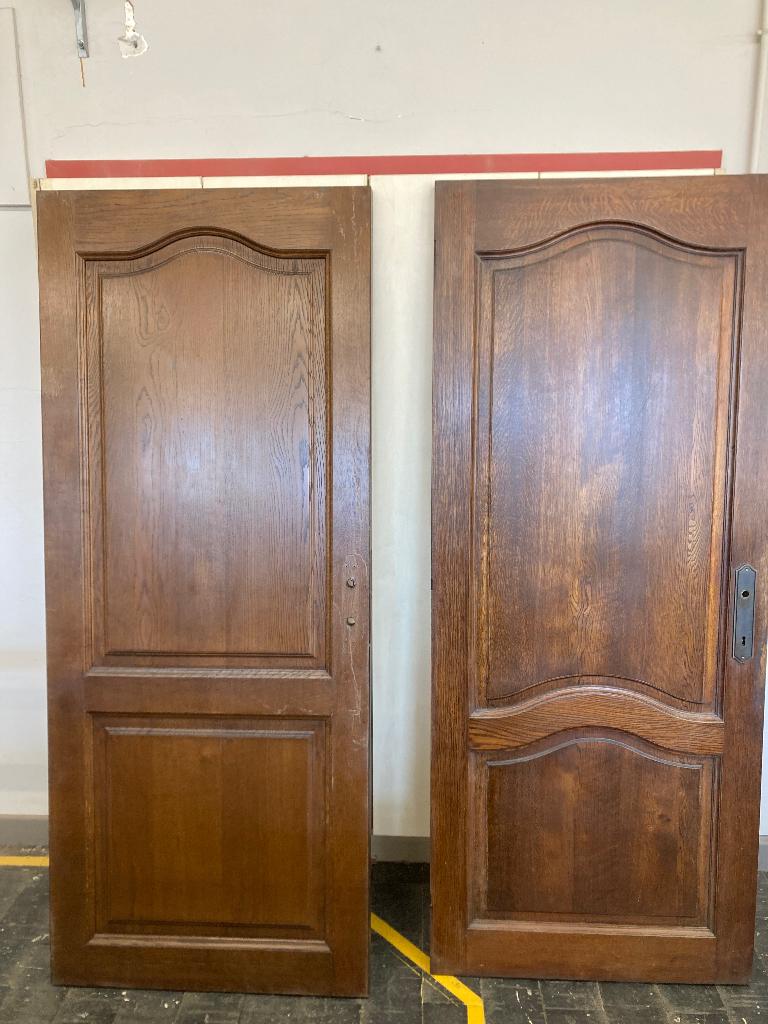 Eiken binnendeuren, Doe-het-zelf en Bouw, Ophalen, Gebruikt, 25 tot 50 mm, Eiken