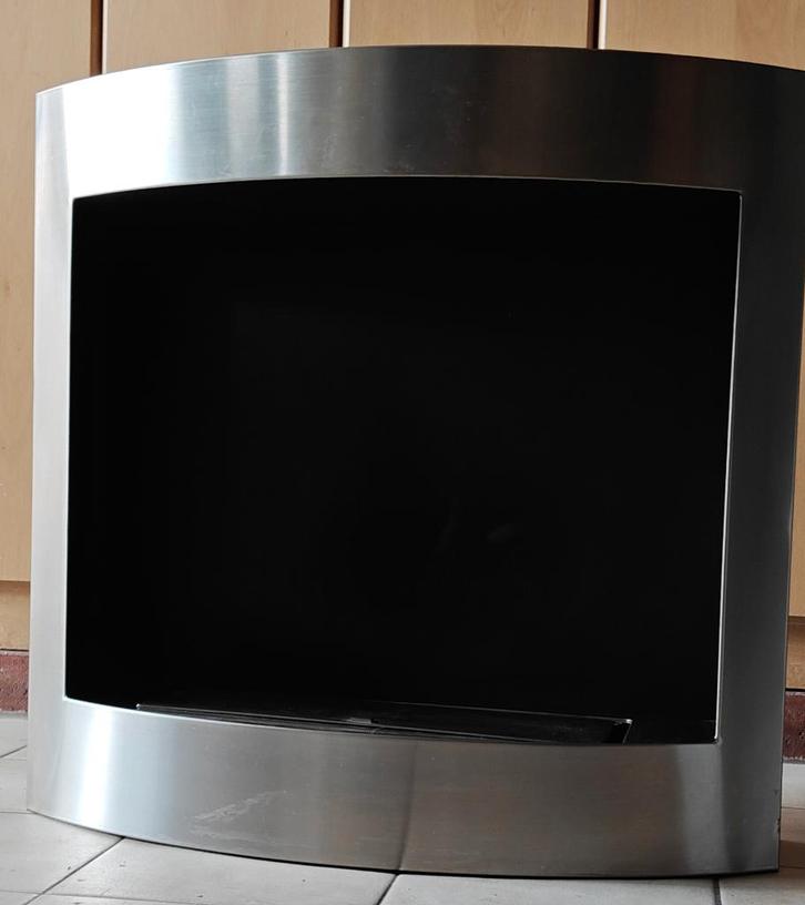 Sfeer gevende inox haard op bio-ethanol., Huis en Inrichting, Haarden, Gebruikt, Overige soorten, Ophalen