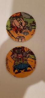 Abraracourcix en Hoefnix , 2 prentjes, Ophalen of Verzenden, Asterix en Obelix, Zo goed als nieuw, Plaatje, Poster of Sticker