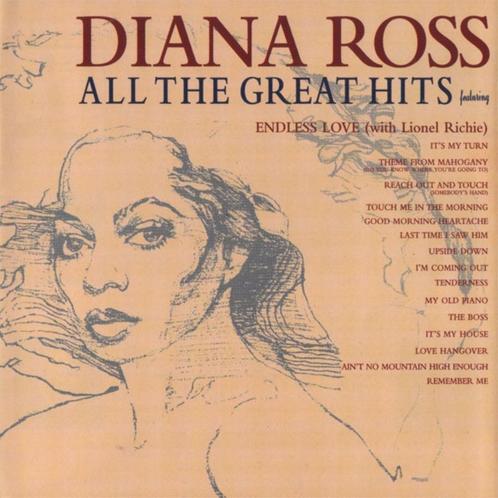 Diana Ross ‎– All The Great Hits - Cd, Cd's en Dvd's, Cd's | R&B en Soul, Zo goed als nieuw, Soul of Nu Soul, Ophalen of Verzenden