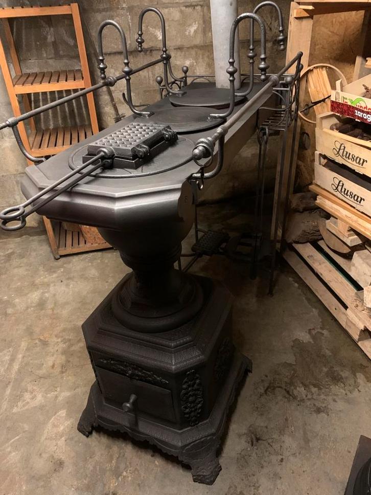 Cuisinière, poêle à tube plat, Maison & Meubles, Poêles, Utilisé, Autoportant, Poêle à bois, Bois, Enlèvement ou Envoi