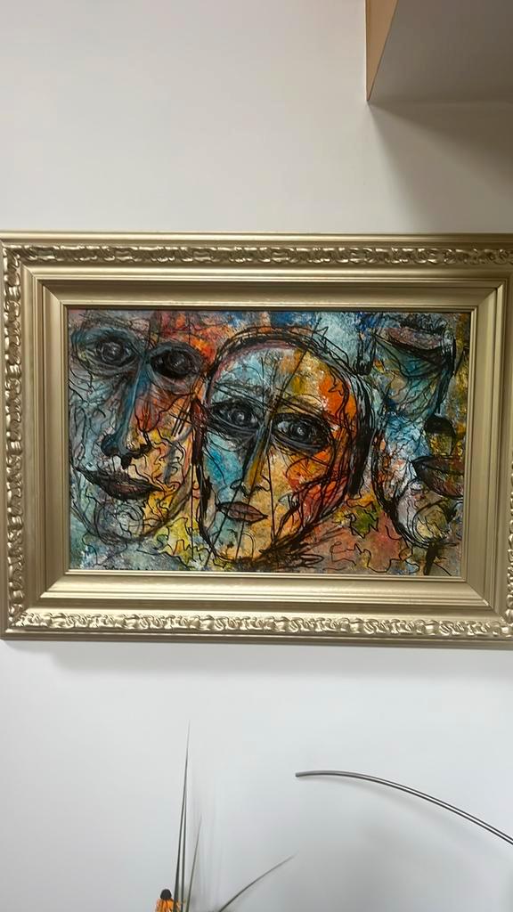 Verstrengeld, Antiek en Kunst, Kunst | Schilderijen | Abstract, Ophalen