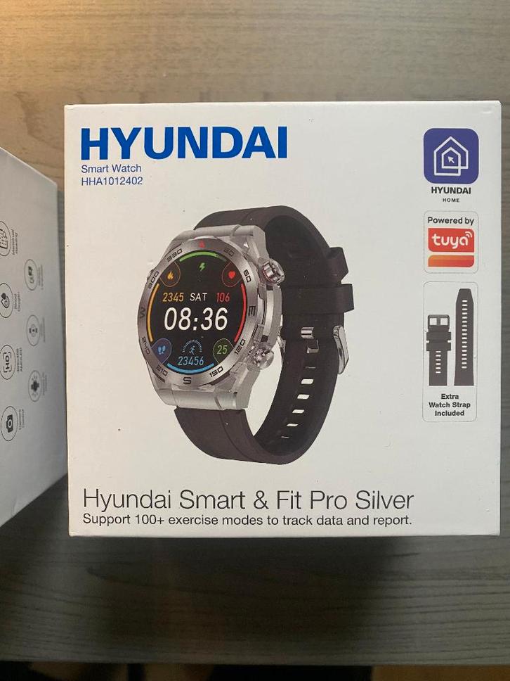 Hyundai smartwatch, Bijoux, Sacs & Beauté, Montres connectées, Comme neuf, Argent, Battement de coeur, Étanche, Enlèvement