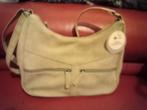 Lederen, beige handtas met korte draagriem!, Ophalen of Verzenden, Nieuw, Beige, Handtas