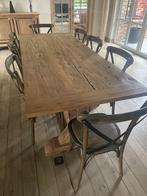 Eiken tafel met stoelen, Huis en Inrichting, Tafels | Eettafels, Ophalen, Eikenhout, 200 cm of meer, 50 tot 100 cm