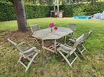 Teak high tea stansted tuinset compleet., Tuin en Terras, Tuinsets en Loungesets, Ophalen, Gebruikt, Tuinset, Hout