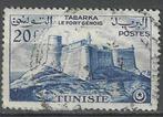 Tunesie 1956 - Yvert 413 - Het Fort Tabarka (ST), Verzenden, Tunesië, Gestempeld