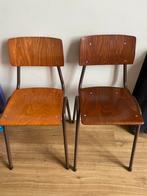 Lot de 2 chaises vintage industrielles, Maison & Meubles, Chaises, Métal, Brun, Utilisé, Deux
