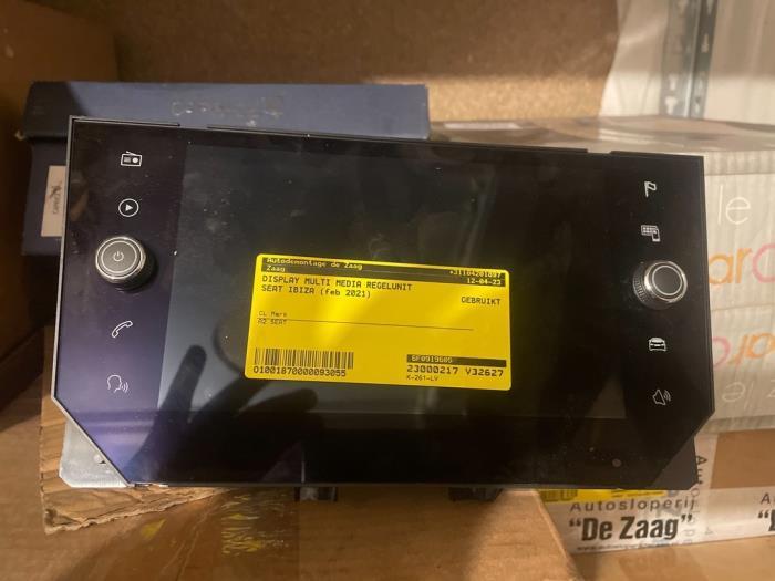 Display Multi Media regelunit van een Seat Ibiza, Auto-onderdelen, Elektronica en Kabels, Seat, Gebruikt, 3 maanden garantie, Ophalen of Verzenden