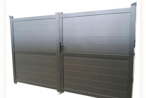 Superpromo! Nieuwe aluminium dubbele poort, type Ponza van G, Tuin en Terras, Schuttingen, Aluminium, Ophalen