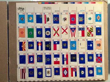 50 x13 cents drapeaux d'État du bicentenaire USA 1976