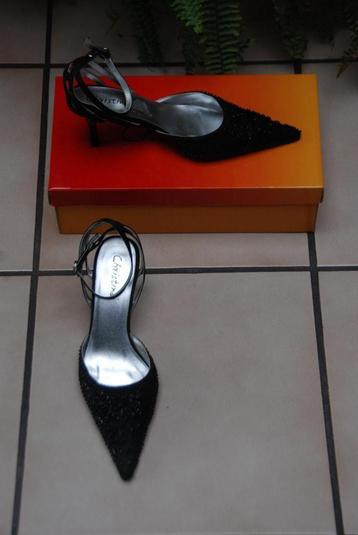 Zwarte avondpumps met zwarte parels 36 NIEUW beschikbaar voor biedingen