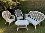 Rieten tuinset, Tuin en Terras, Tuinstoelen, Ophalen, Gebruikt, Rotan