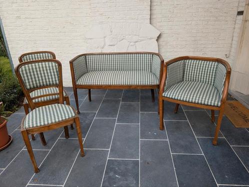 4-delig vintage salon ensemble, Antiek en Kunst, Antiek | Meubels | Stoelen en Sofa's, Ophalen