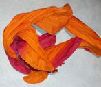 sjaal vintage ombre oranje en roze met pailletten, Kleding | Dames, Nieuw, Sjaal, Verzenden