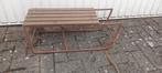Vintage slee uit ijzer en hout 29Bx29Hx75L, Ophalen, Gebruikt, Hout