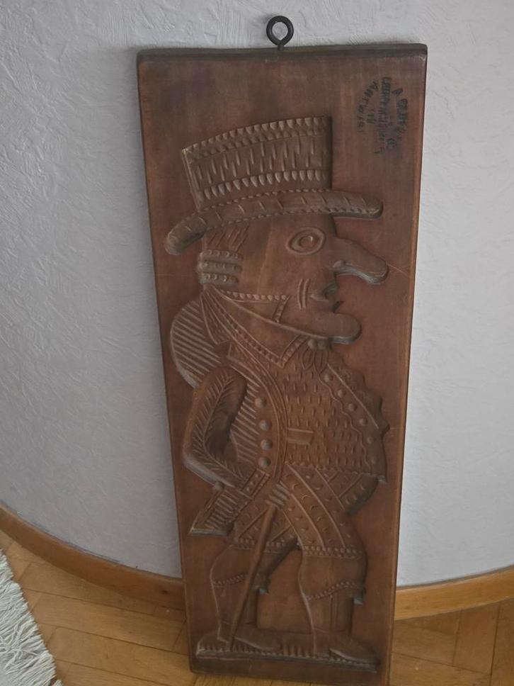 Super groot massief 6hout vintage Sint Niklaas vorm getekend, Zakelijke goederen, Horeca | Keukenapparatuur, Bakkerij en Slagerij