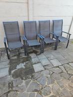 4 alumumini tuinstoelen voor 60 euro, Tuin en Terras, Tuinstoelen, Ophalen, Zo goed als nieuw, Aluminium
