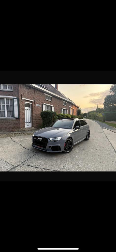 Rs3, Auto's, Audi, Particulier, RS3, Open dak, Benzine, Euro 6, Stadsauto, 5 deurs, Automaat, Zilver of Grijs, Zwart, Leder, Vierwielaandrijving