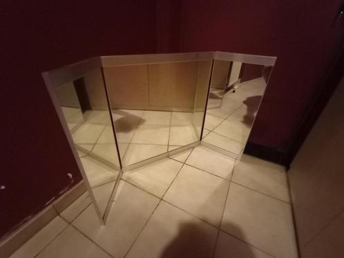Vintage badkamer drieluik spiegel "Knitterduro", Huis en Inrichting, Badkamer | Badkamermeubels, Zo goed als nieuw, Overige typen