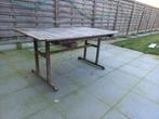 tuintafel en 4 stoelen, Tuin en Terras, Tuintafels, Ophalen, Gebruikt, Rechthoekig, Hout