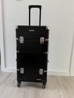 Beautycase trolley zwart, Handtassen en Accessoires, Ophalen of Verzenden, Zo goed als nieuw, Zwart