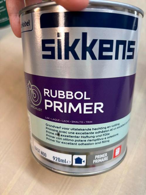 Sikkens rubbol primer zwart (ral 9005) 1liter, Hobby en Vrije tijd, Knutselen, Nieuw, Materiaal, Ophalen of Verzenden