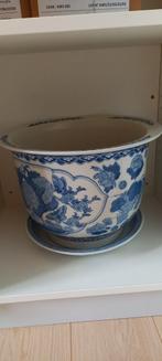 Cache pot met schaal, oosterse motieven, erg zwaar, Antiek en Kunst, Antiek | Keramiek en Aardewerk, Ophalen