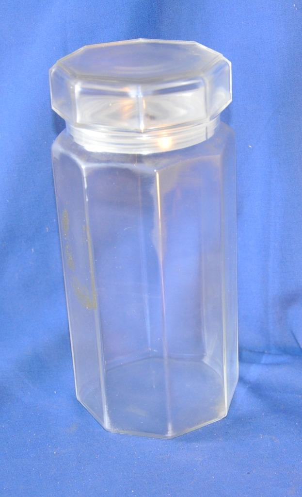 bocal en verre a facette couvercle hermétique, Antiek en Kunst, Antiek | Glaswerk en Kristal, Ophalen of Verzenden