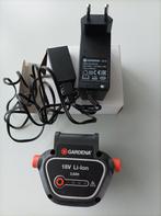 Gardena 18V Li-Ion 2.6Ah batterij + originele oplader, Enlèvement, Utilisé