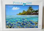 Puzzle avec poissons exotiques et plage 1000 pcs., Comme neuf, 500 à 1500 pièces, Puzzle, Enlèvement