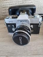 2 Canon toestellen met lenzen en flits te koop, Audio, Tv en Foto, Fotocamera's Analoog, Canon, Gebruikt, Ophalen of Verzenden