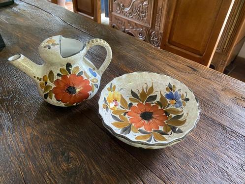 Ancien ensemble de toilette en céram. italien. – fait main, Antiek en Kunst, Antiek | Keramiek en Aardewerk, Ophalen
