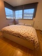 Bed (160 x 205cm) + Roosters (ZELF AFBREKEN), Huis en Inrichting, 160 cm, Wit, Zo goed als nieuw, Hout