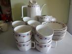 service a cafe complet fleurs tasses cafetiere ..., Huis en Inrichting, Ophalen, Gebruikt, Overige materialen, Overige stijlen