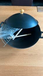 Gietijzeren wok + accessoires, Ophalen, Gebruikt, Gietijzer, Wok