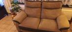 Salon en cuir retourné, 2 canapés dont un avec relax., Maison & Meubles, Canapés | Salons, Banc droit, Enlèvement, Utilisé, Quatre personnes ou plus