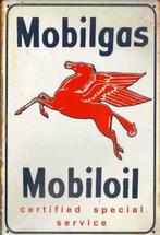 Plaque murale en métal au look vintage rouillé Mobilgas Mobi, Collections, Enlèvement ou Envoi, Panneau publicitaire, Neuf