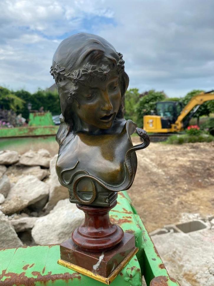 Isidore De Rudder Cleopatra Bronzen beeld, Antiek en Kunst, Antiek | Brons en Koper, Brons, Ophalen