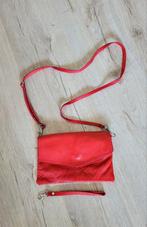 Charm Suède Envelop Clutch / Avondtasje rood, Ophalen of Verzenden, Zo goed als nieuw, Rood